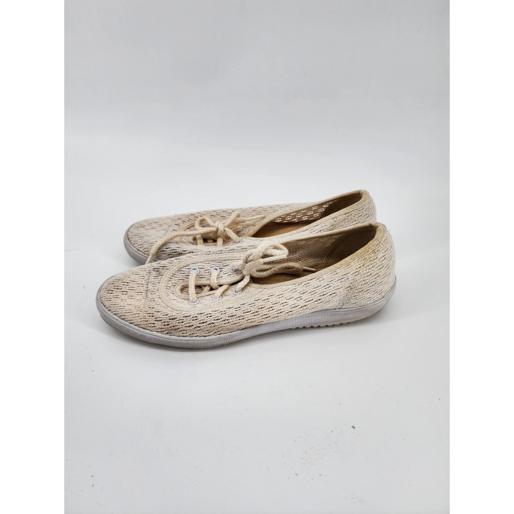 Grasshoppers Womens Skiff Mesh Beige Lace Up Sneakers EF9205 Size 6.5 M